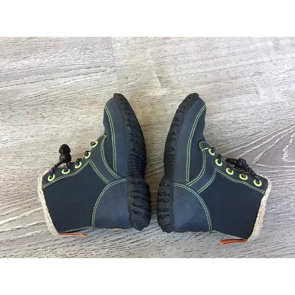 Bogs Skyler Lace Up Snow Boot Youth 11 Navy Blue Insulated Waterproof Faux Fur
